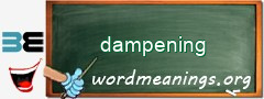 WordMeaning blackboard for dampening